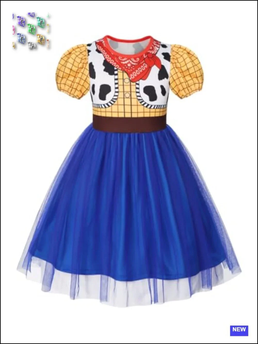 Cowgirl Halloween Costume Dress for Girls Cartoon Princess Cosplay Outfit